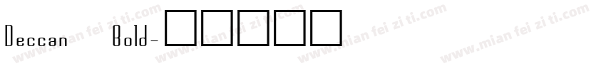 Deccan Bold字体转换